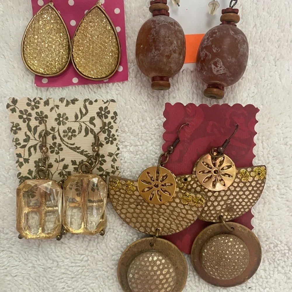 Assorted 8 Pair of Earrings Bold & Chunky Costume Jewelry